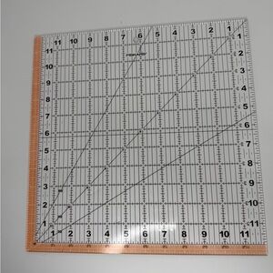 Fiskars Large Square Clear Acrylic Ruler 12.5 Inch